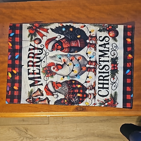 Other - Garden Flag, Chickens, Merry Christmas